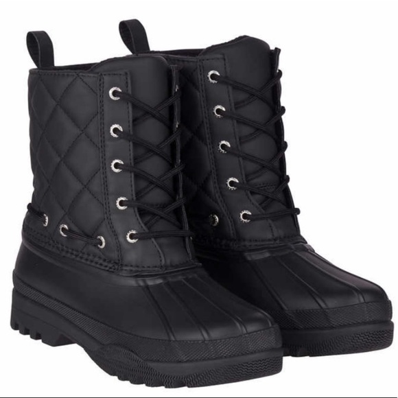 Sperry Shoes - Sperry Black Quilted Duck Rain & Snow Boots Shoes